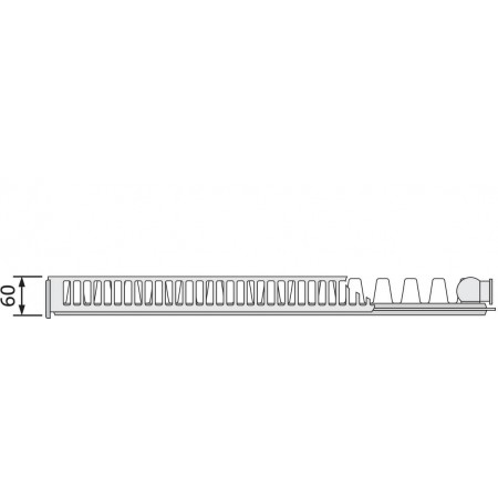 EVRA Compact С11 300x2000 стальной панельный радиатор с боковым подключением EVRA Compact С11 300x2000 стальной панельный радиатор с боковым подключением