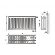 EVRA Compact С33 300x900 стальной панельный радиатор с боковым подключением
