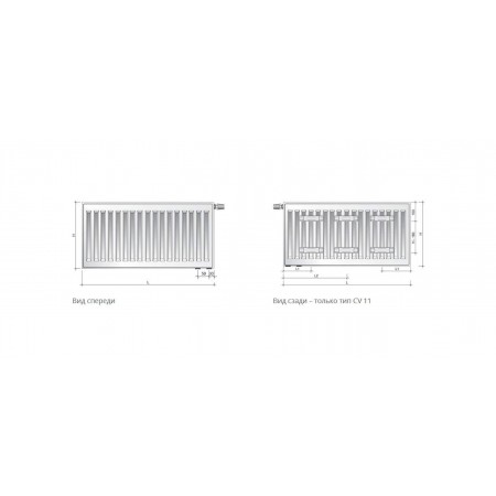 EVRA Ventil Compact CV11 400x500 стальной панельный радиатор с нижним подключением EVRA Ventil Compact CV11 400x500 стальной панельный радиатор с нижним подключением