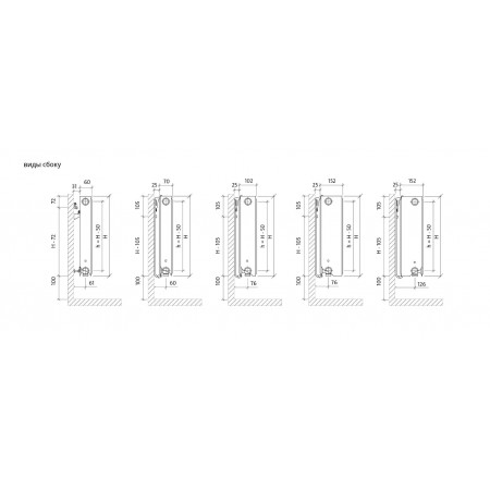 EVRA Ventil Compact CV21 500x1100 стальной панельный радиатор с нижним подключением EVRA Ventil Compact CV21 500x1100 стальной панельный радиатор с нижним подключением