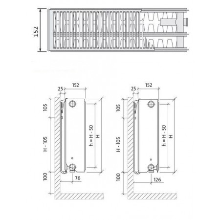 EVRA Ventil Compact CV33 400x800 стальной панельный радиатор с нижним подключением EVRA Ventil Compact CV33 400x800 стальной панельный радиатор с нижним подключением